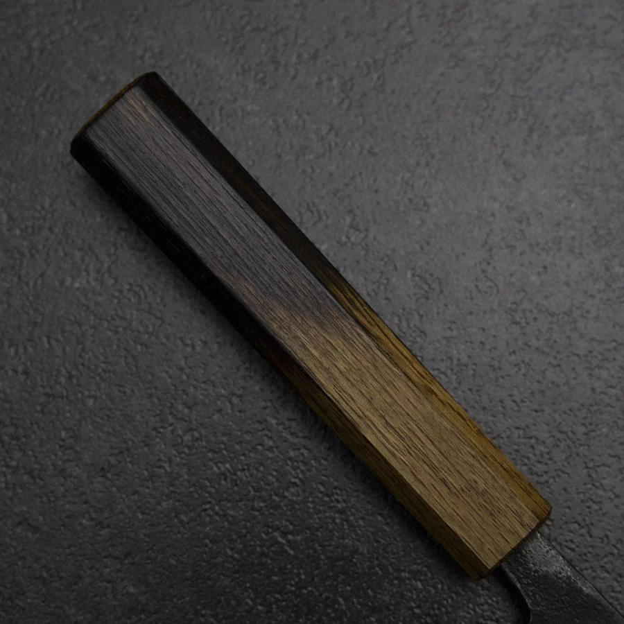 Nakiri White Steel #2 Kurouchi Yaki Urushi Griff 135mm - Image 6