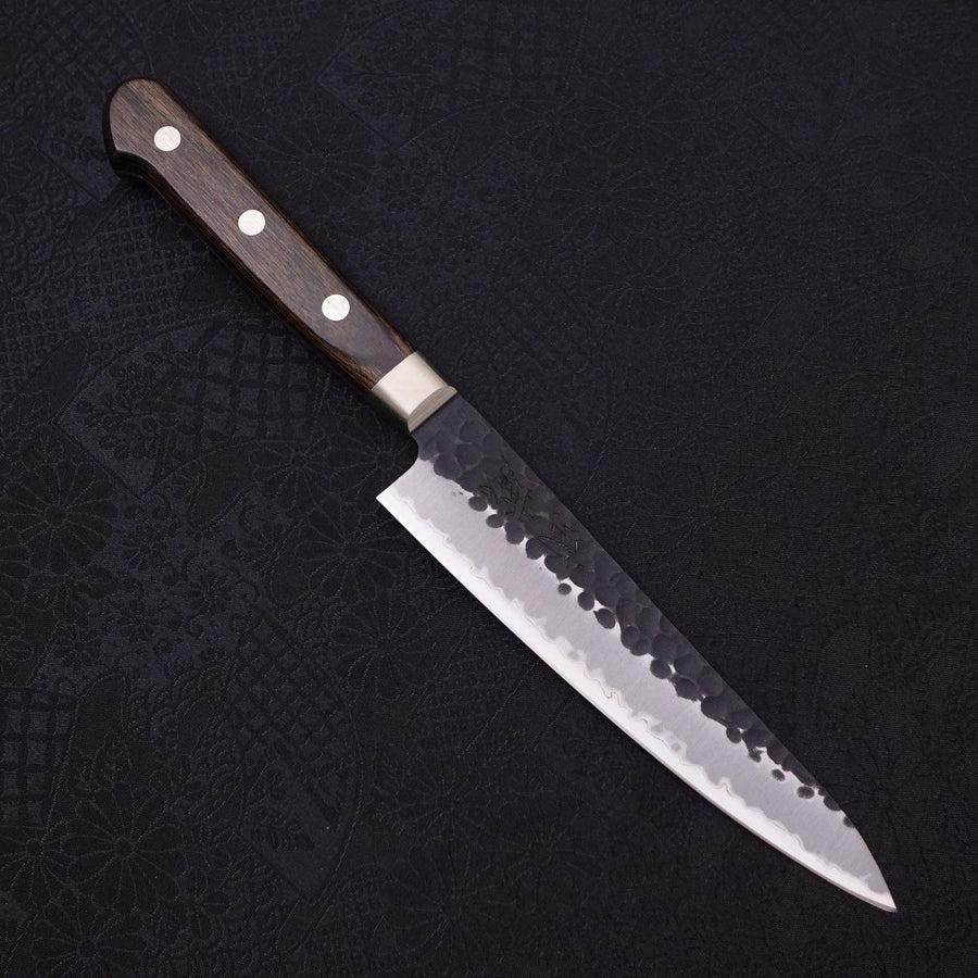 Petty Aogami-Super Edelstahlummantelung Kurouchi Tsuchime Westlicher Griff 135mm