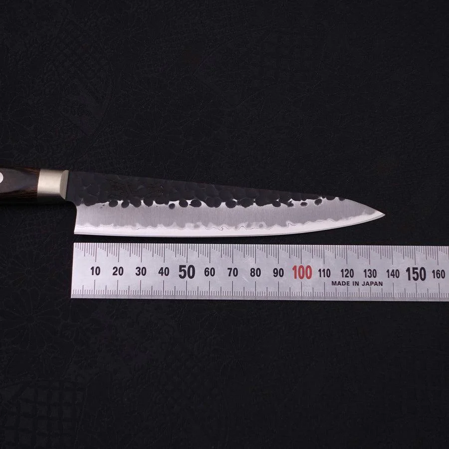 Petty Aogami-Super Edelstahlummantelung Kurouchi Tsuchime Westlicher Griff 135mm - Image 7