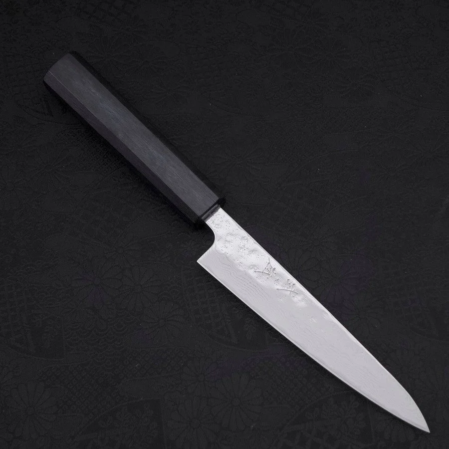 Petty AUS-10 Nashiji Damast Dunkelblauer Urushi Griff 135mm