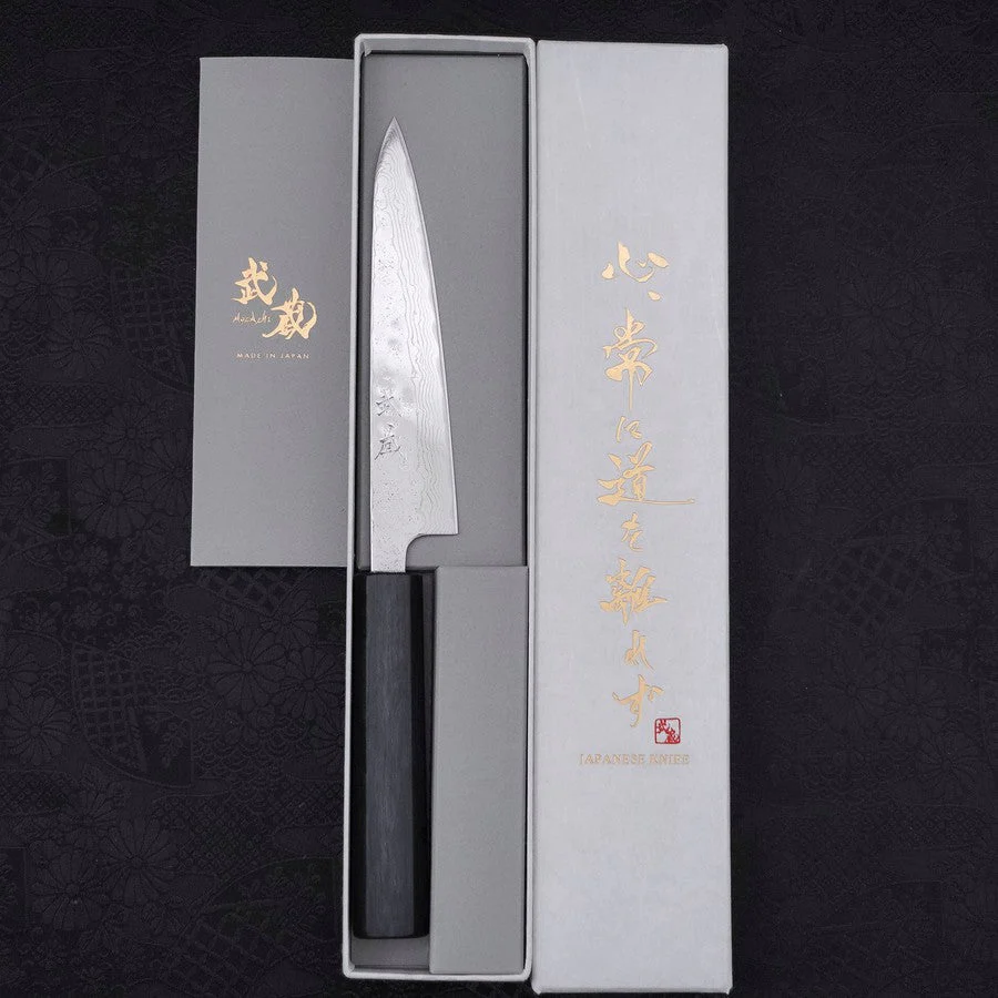 Petty AUS-10 Nashiji Damast Dunkelblauer Urushi Griff 135mm - Image 8