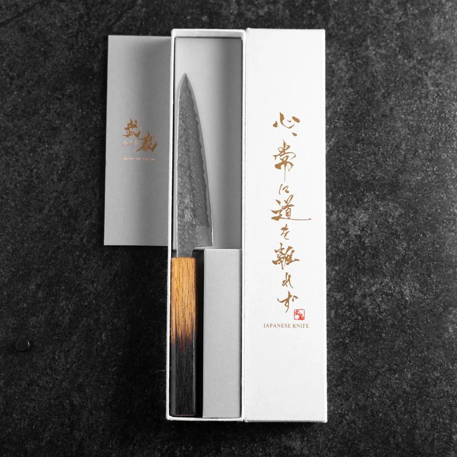 Petty AUS-10 Tsuchime Damast Yaki Urushi Griff 135mm - Image 8