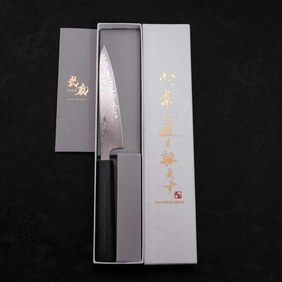 Petty AUS-10 Wellen Nickel Damast Dunkelblauer Urushi Griff 135mm - Image 8