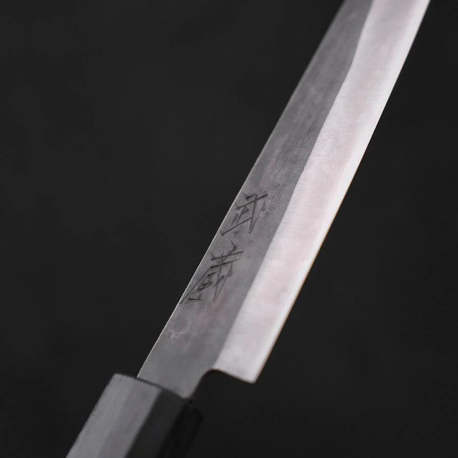 Petty Blue Steel #1 Edelstahlummantelung Kurouchi Dunkelblauer Urushi Griff 150mm - Image 3