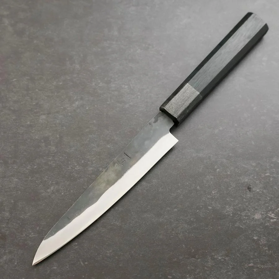 Petty Blue Steel #1 Edelstahlummantelung Kurouchi Schwarz-Blauer Urushi Griff 150mm - Image 2
