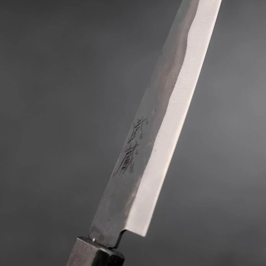 Petty Blue Steel #1 Edelstahlummantelung Kurouchi Schwarz-Blauer Urushi Griff 150mm - Image 3