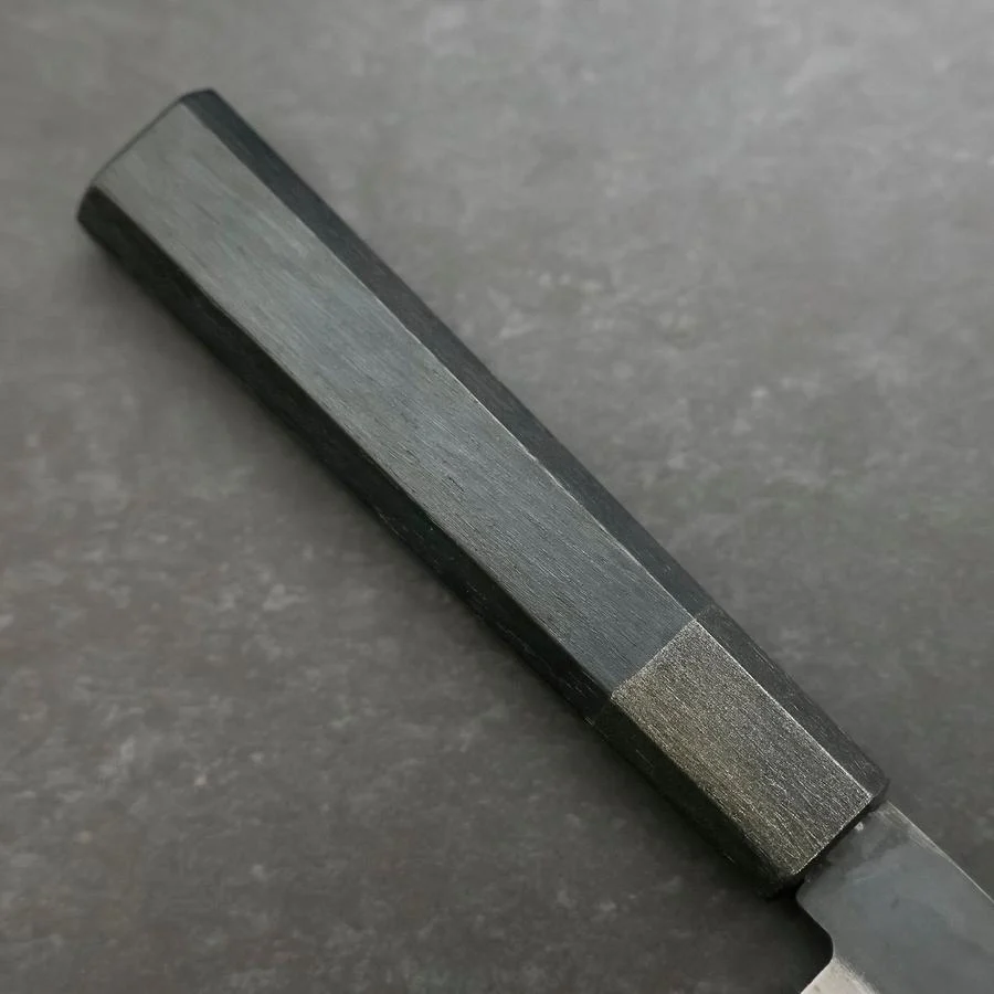 Petty Blue Steel #1 Edelstahlummantelung Kurouchi Schwarz-Blauer Urushi Griff 150mm - Image 6