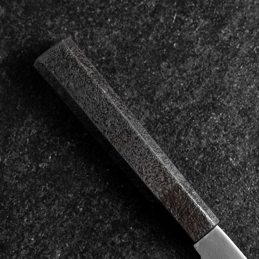 Petty Blue Steel #1 Edelstahlummantelung Poliert Schwarzer Urushi Griff 150mm - Image 6