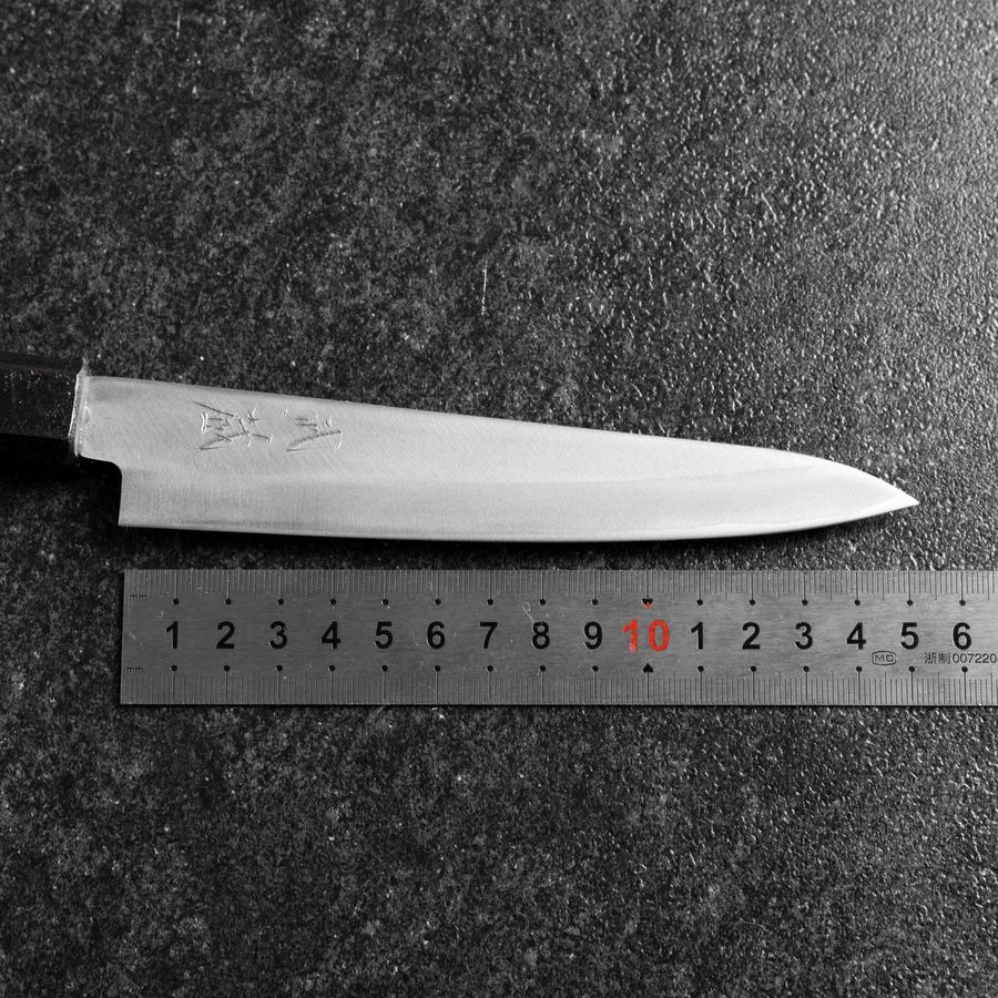 Petty Blue Steel #1 Edelstahlummantelung Poliert Schwarzer Urushi Griff 150mm - Image 7