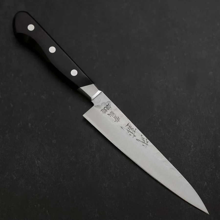 Petty Blue Steel #2 Edelstahlummantelung Tsuchime Westlicher Griff 135mm
