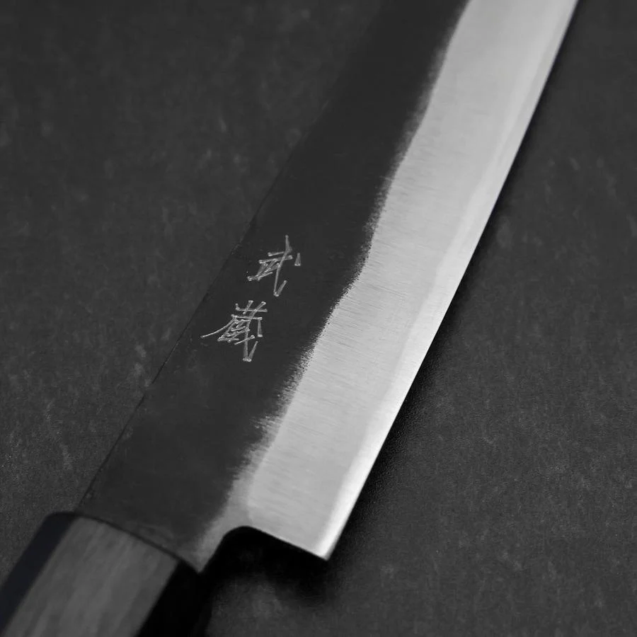 Petty Blue Steel #2 Kurouchi Dunkelblauer Urushi Griff 150mm - Image 3