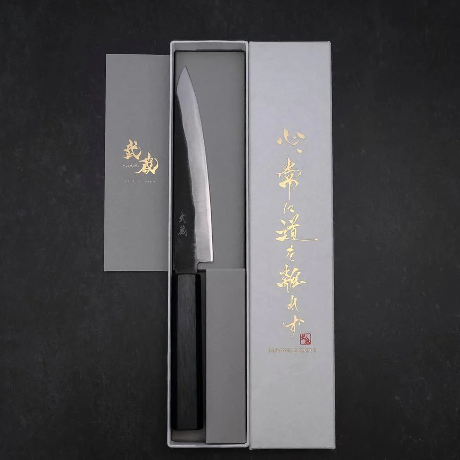 Petty Blue Steel #2 Kurouchi Dunkelblauer Urushi Griff 150mm - Image 8