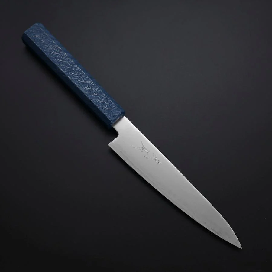 Petty Chromax Poliert Blauer Urushi Griff 150mm