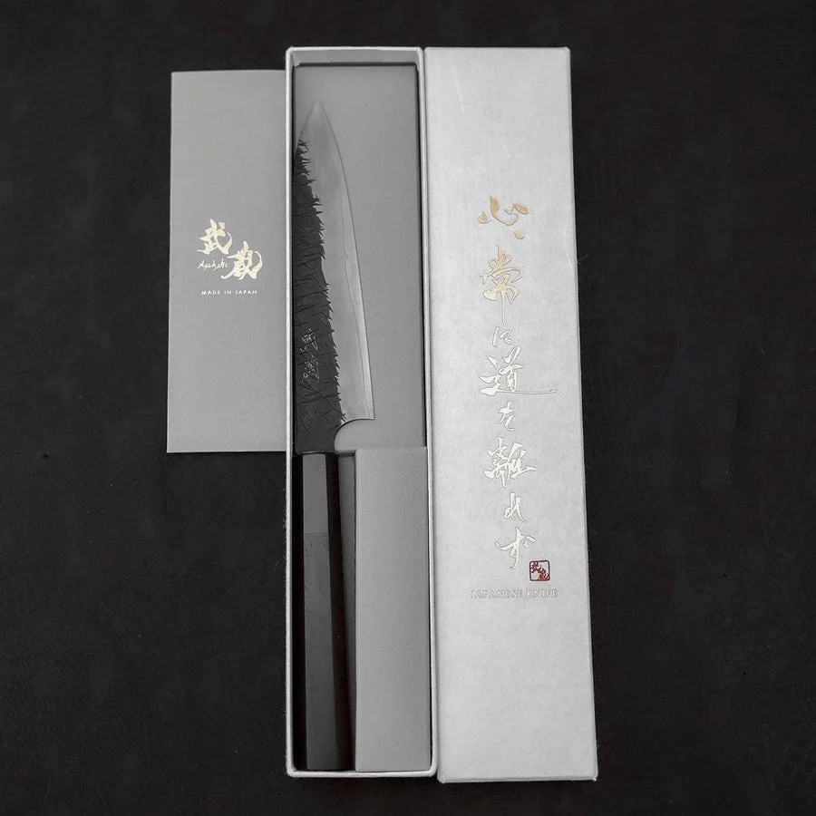 Petty SG-2 Kurouchi Tsuchime Büffelhorn und Ebenholz 150mm - Image 8