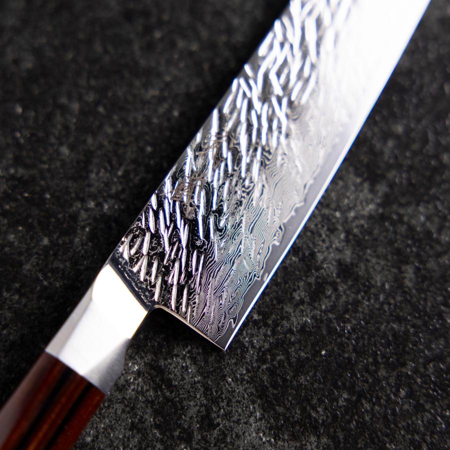 Petty SG-2 Kagami Tsuchime Damast Oktagonaler Mahagoni Griff 150mm - Image 3