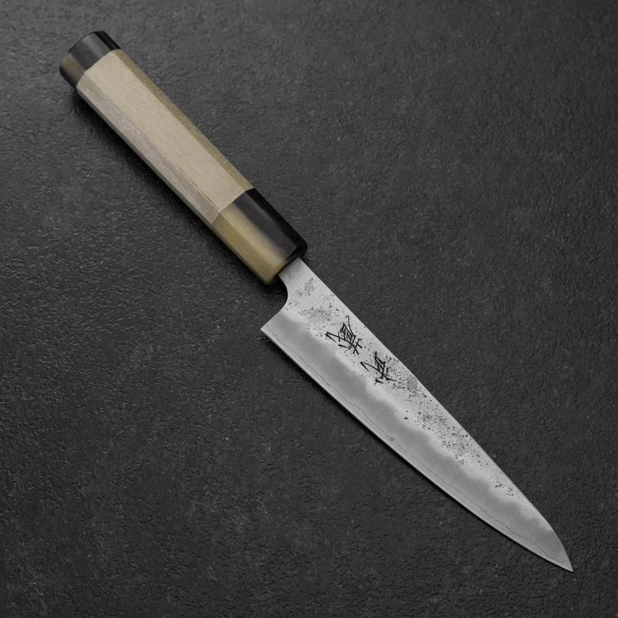Petty Silver Steel #3 Nashiji Magnolienholz Griff mit Doppelter Büffelhorn Kappe 135mm