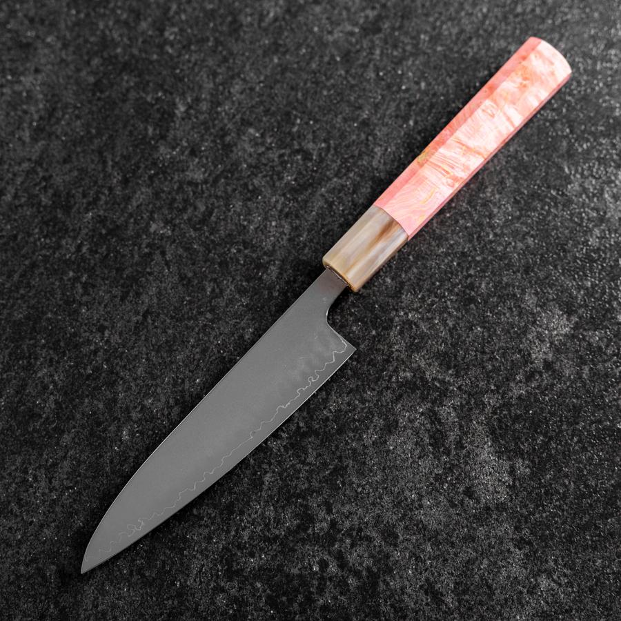 Petty SLD Kagami Büffelhorn und Dunkel-Rosa Ahornholz Griff 130mm - Image 2