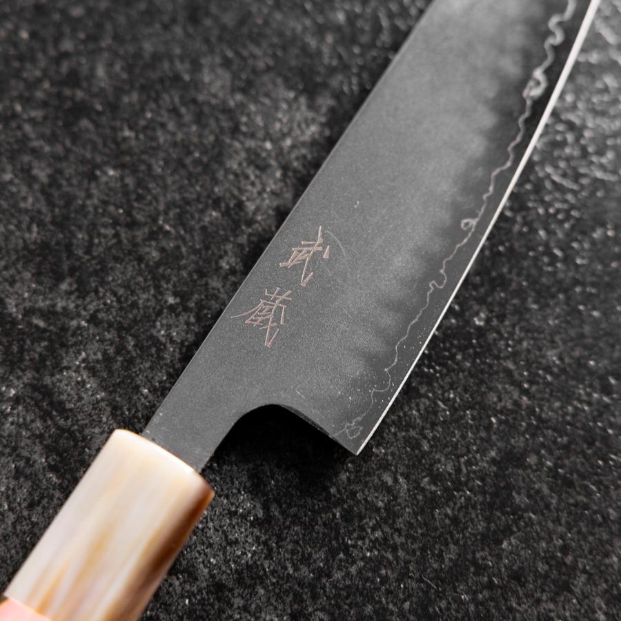 Petty SLD Kagami Büffelhorn und Dunkel-Rosa Ahornholz Griff 130mm - Image 3