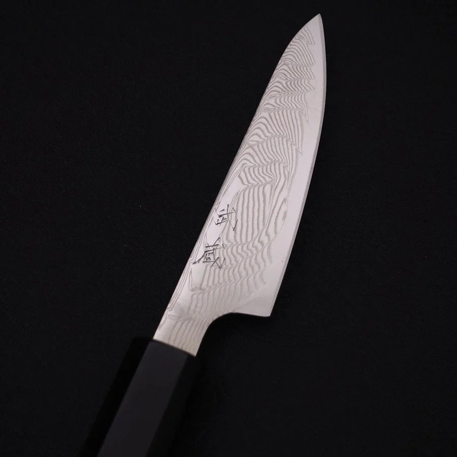 Petty SLD Wellen-Nickel Damast Büffelhorn und Ebenholz Griff 90mm - Image 3