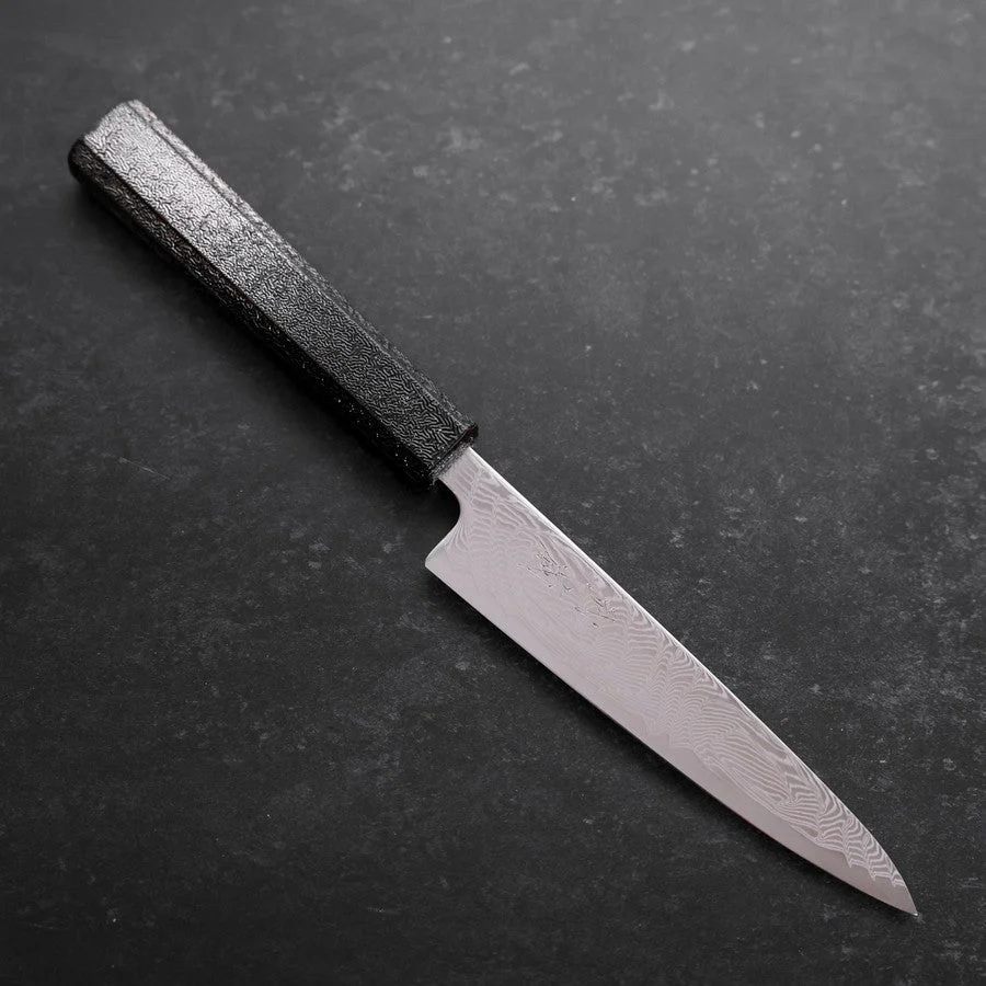 Petty SLD Wellen Nickel Damast Silber-Muster Urushi Griff 135mm