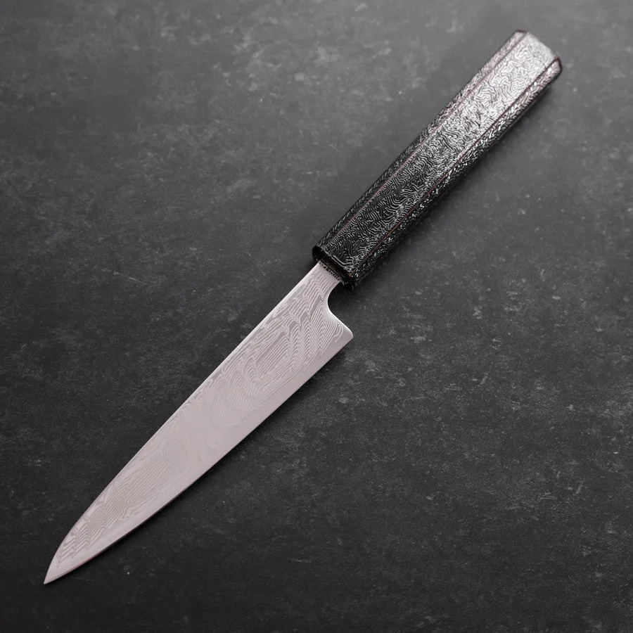 Petty SLD Wellen Nickel Damast Silber-Muster Urushi Griff 135mm - Image 2