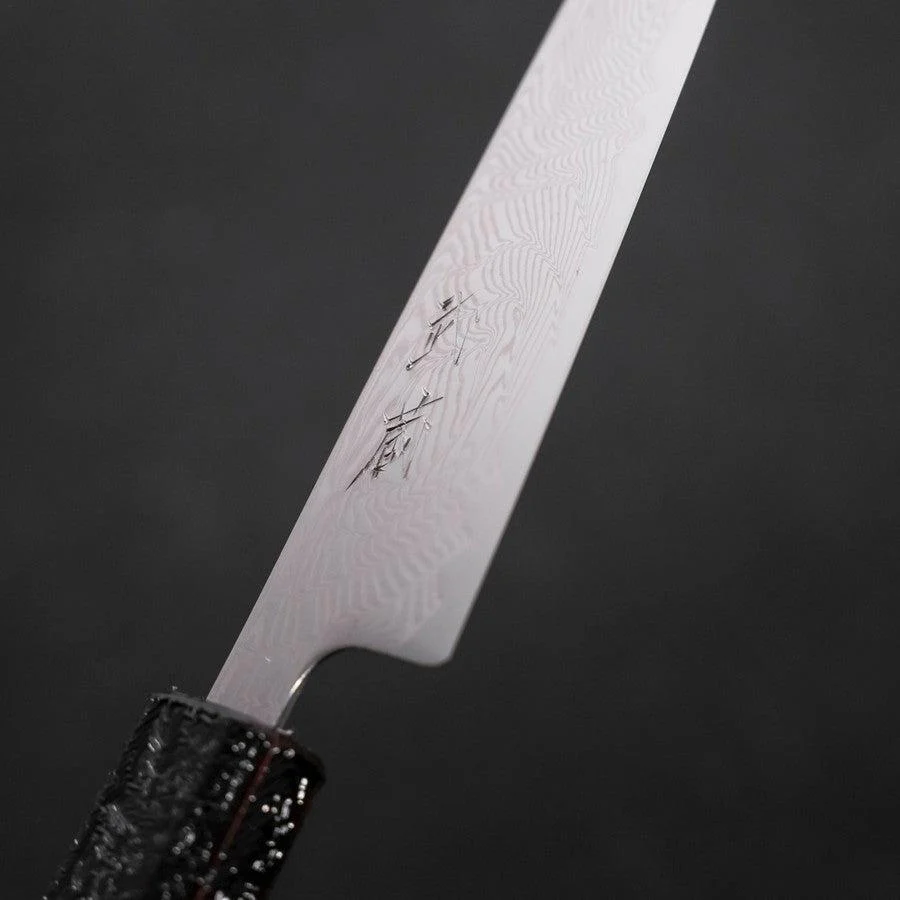Petty SLD Wellen Nickel Damast Silber-Muster Urushi Griff 135mm - Image 3