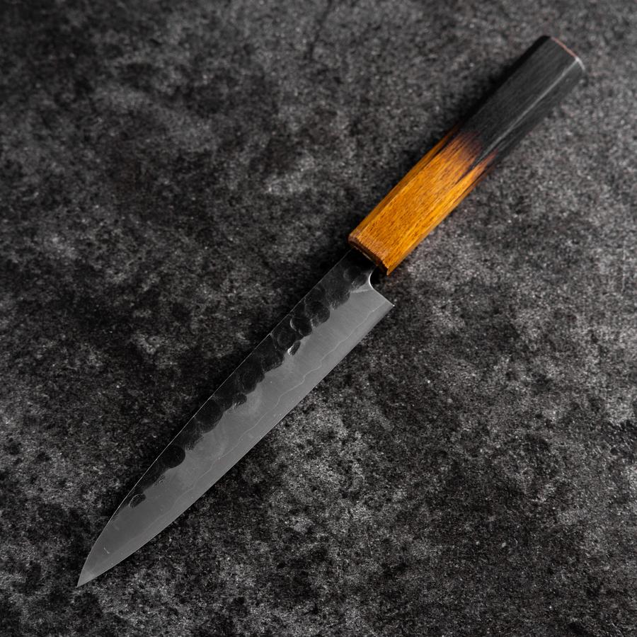 Petty Edelstahlummantelung AUS-8 Kurouchi Tsuchime Yaki Urushi Griff 155mm - Image 2