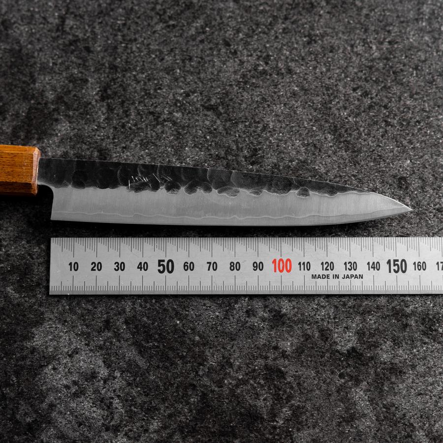 Petty Edelstahlummantelung AUS-8 Kurouchi Tsuchime Yaki Urushi Griff 155mm - Image 7