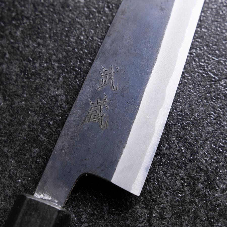 Petty Edelstahlummantelung Blue Steel #2 Kurouchi Lila Urushi Griff 150mm - Image 3