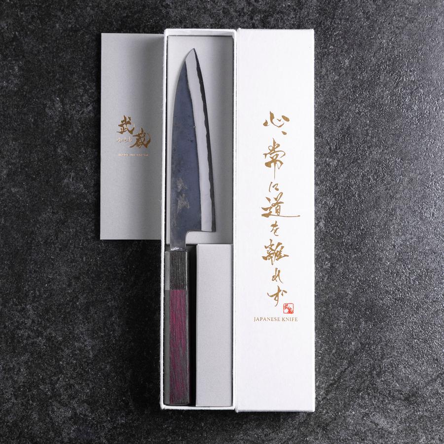 Petty Edelstahlummantelung Blue Steel #2 Kurouchi Lila Urushi Griff 150mm - Image 8