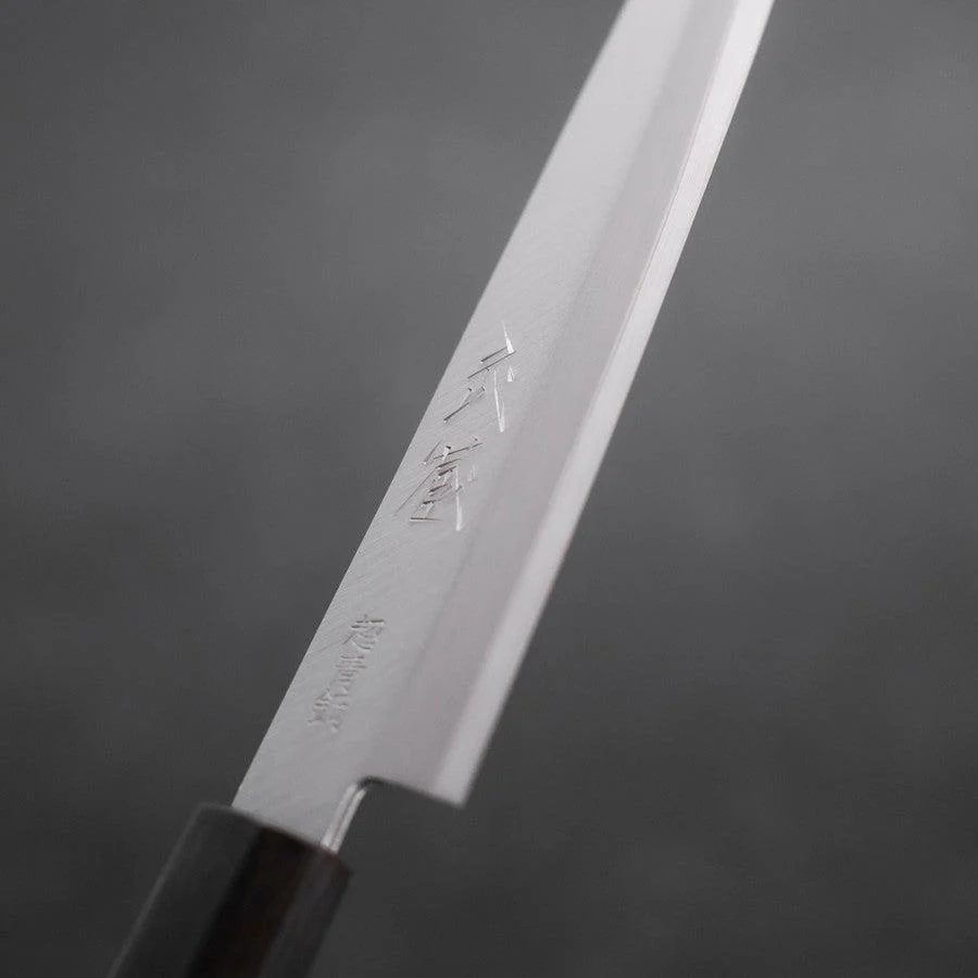 Petty Aogami Super Edelstahlummantelung Poliert Büffelhorn und Ebenholz Griff 145mm - Image 3