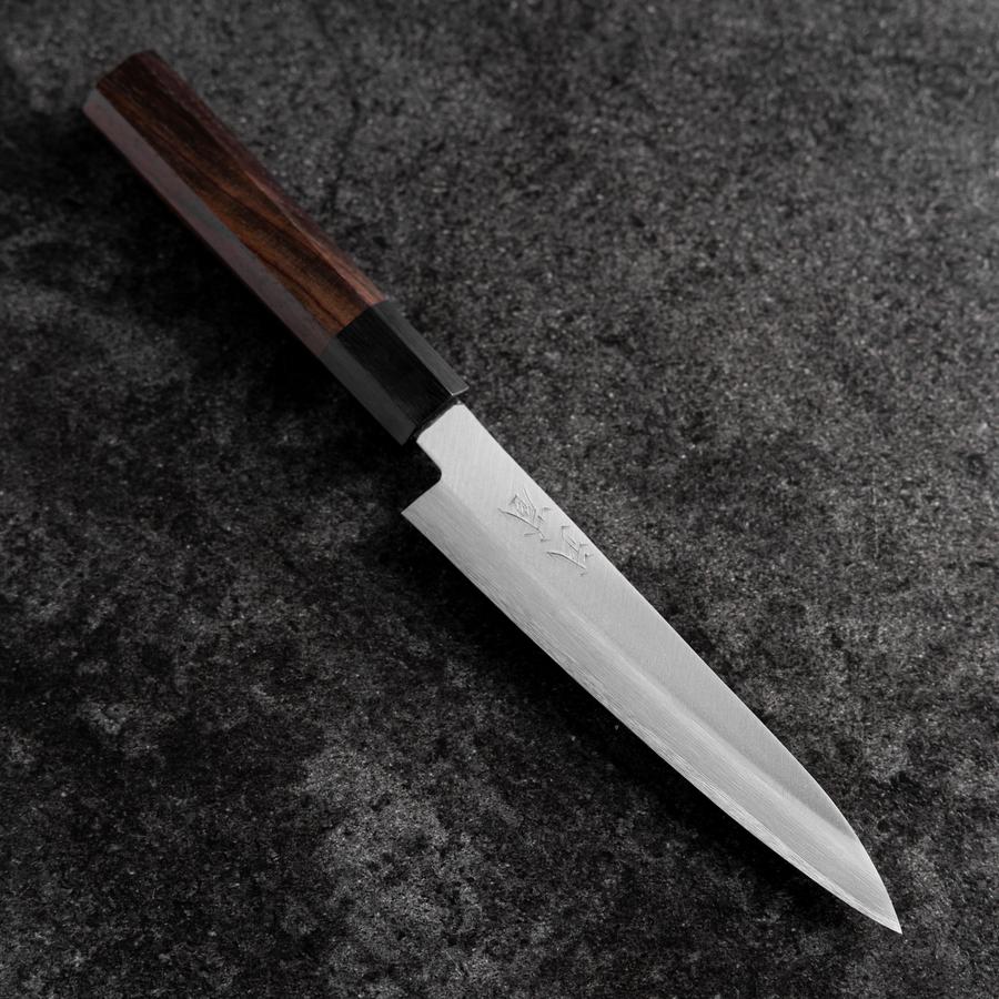 Petty Edelstahlummantelung Blue Super Poliert Rosenholz Griff 150mm