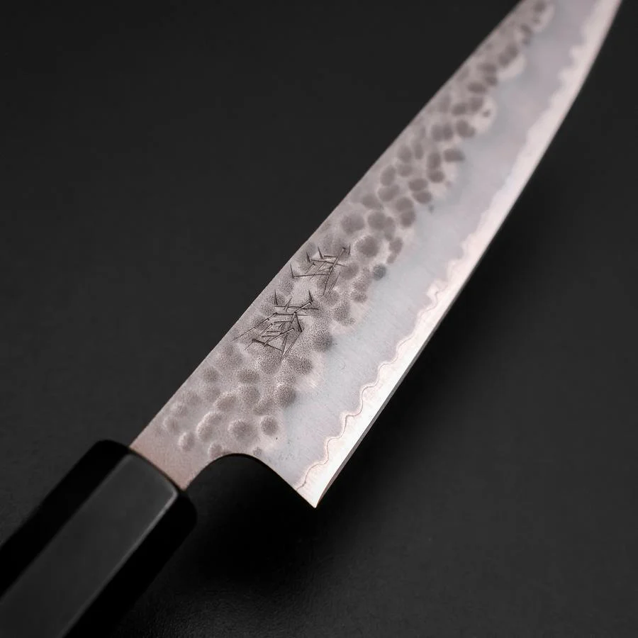 Petty Edelstahlummantelung Blue Super Tsuchime Büffelhorn und Ebenholz Griff 135mm - Image 3