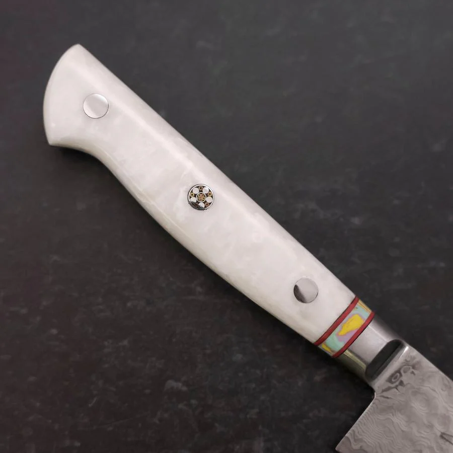 Petty VG-10 Damast Kunst-Stein mit Regenbogen Inlay 150mm - Image 6