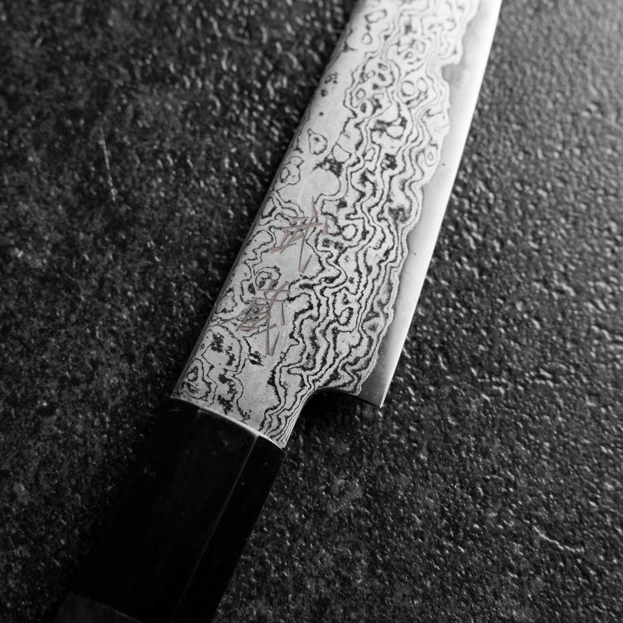 Petty VG-10 Damast Büffelhorn und Ebenholz Griff 105mm - Image 3