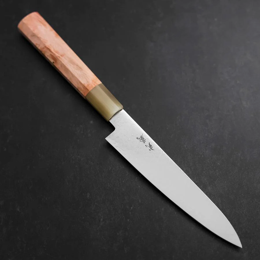 Petty VG-10 Damast Heller Rosa Büffelhorn und Ahornholz Griff 150mm