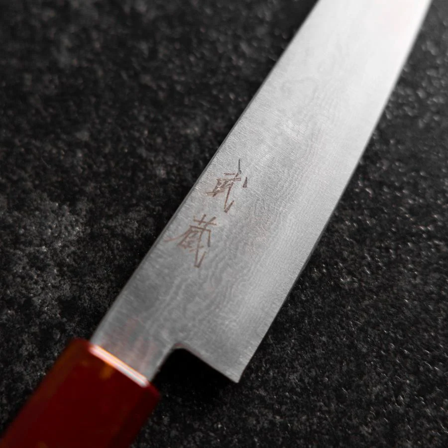 Petty VG-10 Damast Yamanaka Roter Urushi Griff 135mm - Image 3
