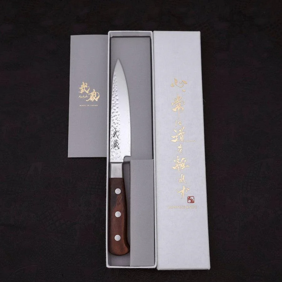 Petty VG-10 Kagami Tsuchime Damast Mahagoni Griff 135mm - Image 8