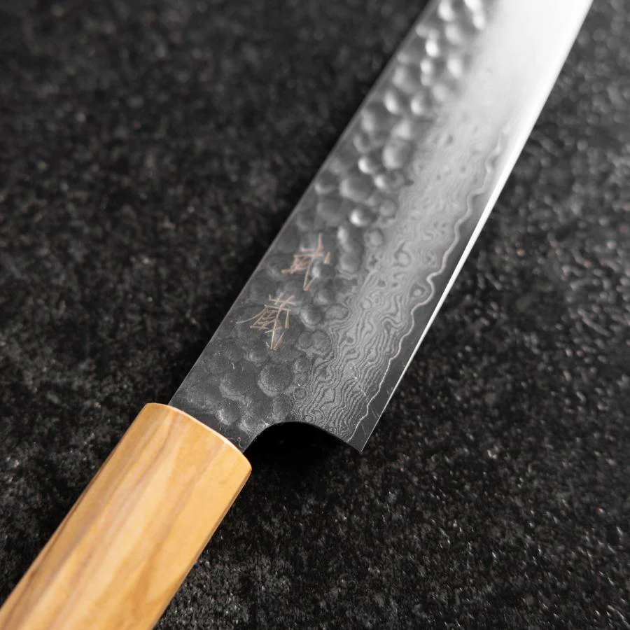 Petty VG-10 Tsuchime Damast Olivenholz Griff 150mm - Image 3