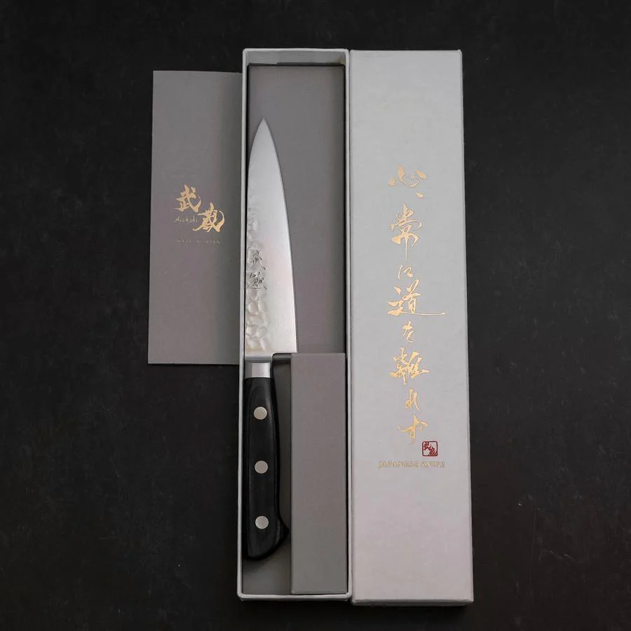 Petty VG-10 Tsuchime Damast Blauer Westlicher Griff 135mm - Image 8