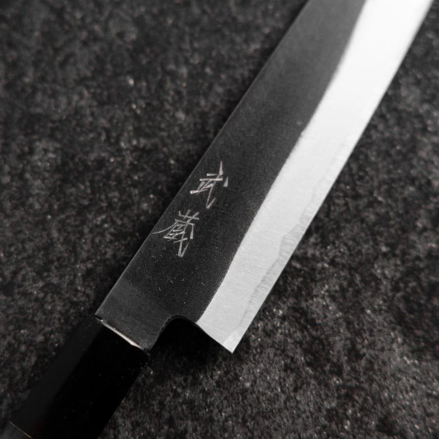 Petty White Steel #2 Kurouchi Büffelhorn und Ebenholz Griff 160mm - Image 3