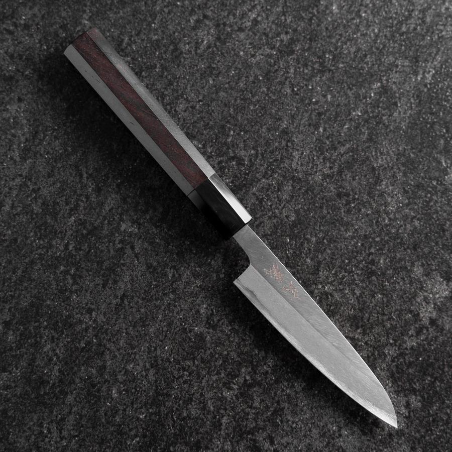 Petty White Steel #2 Edelstahlummantelung Kasumi Büffelhorn und Ebenholz Griff 110mm