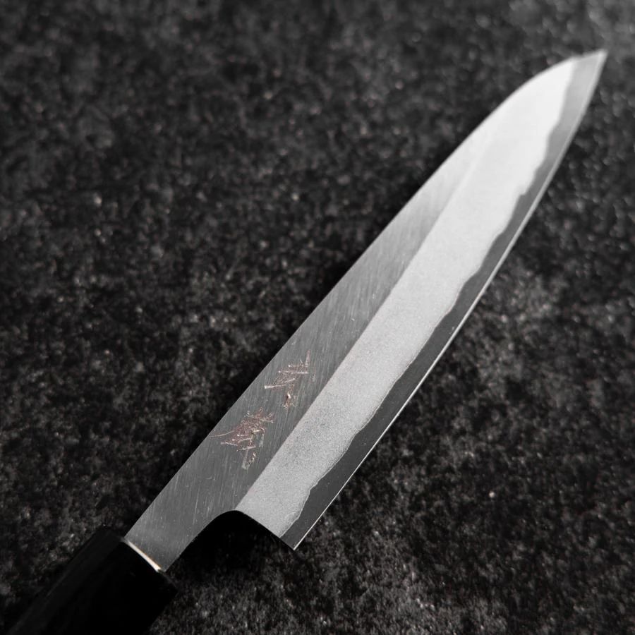 Petty White Steel #2 Edelstahlummantelung Kasumi Büffelhorn und Ebenholz Griff 110mm - Image 3