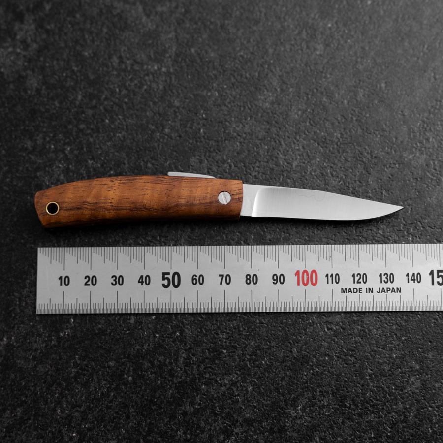 Taschenmesser AUS-8 Hawaiian Koa Outdoor-Messer 55mm mit Lederscheide - Image 6