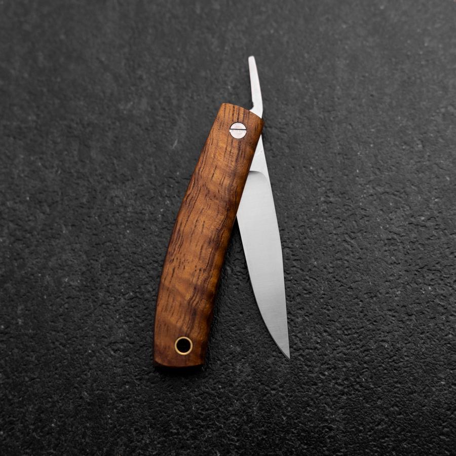 Taschenmesser AUS-8 Hawaiian Koa Outdoor-Messer 55mm mit Lederscheide - Image 7