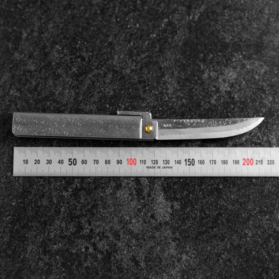 Taschenmesser White Steel #2 90mm Carbon Tsuchime Kengata mit Paulownia-Holzbox - Image 5