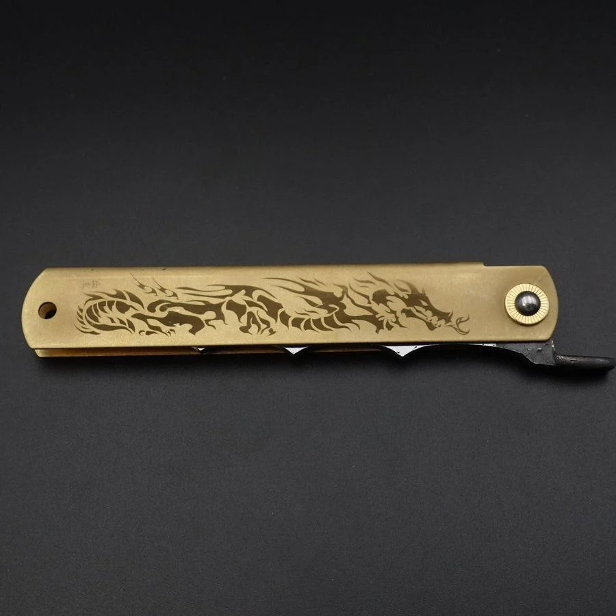 Higonokami Ryubu-Drache Messing Blue Steel 100mm - Image 8
