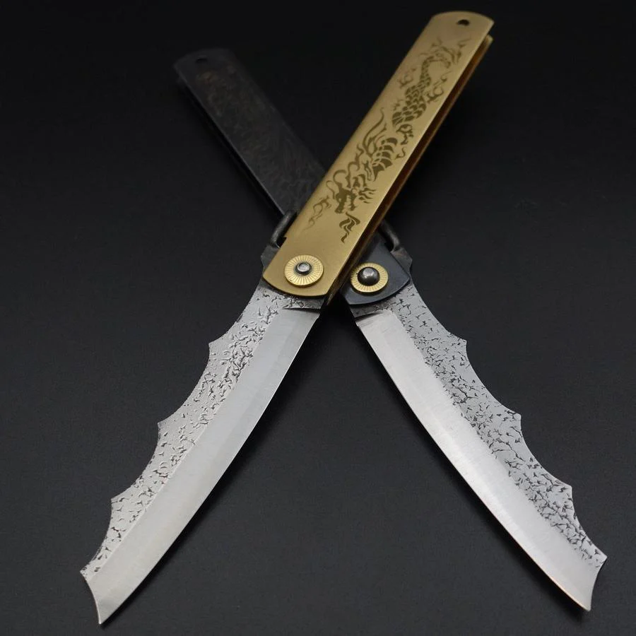 Higonokami Ryubu-Drache Messing Blue Steel 100mm - Image 9