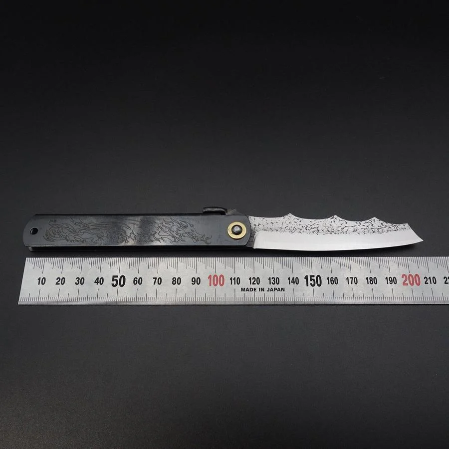 Higonokami Ryubu-Drache Schwarz Blue Steel 100mm - Image 3