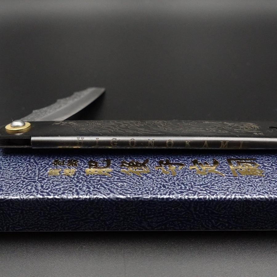 Higonokami Ryubu-Drache Schwarz Blue Steel 100mm - Image 7